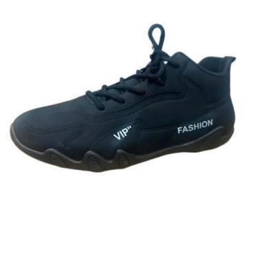 Imagem de Tênis Meia Masculino Confortável Calce Fácil Esportivo Cano médio - LT