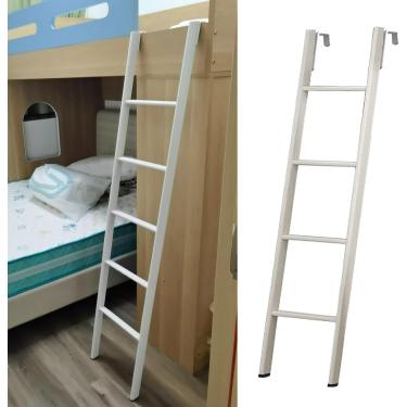 Imagem de Escada De Beliche De Chão Ajustável, Dormitório Rv Loft Beliche Escadas De Escalada Com Ganchos, Escada De Cama Twin Substituível Curta Apenas, Economia De Espaço, 140cm/55"