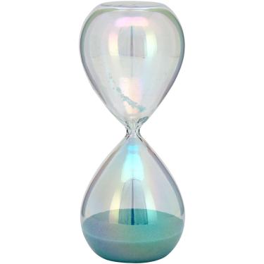 Imagem de Ampulheta Areia Vidro Azul Furta-Cor 19X8X8Cm