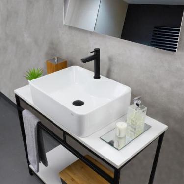 Imagem de Kit Cuba SMART Louça + Torneira SLIM e Válvula Click - Smart DEPOT