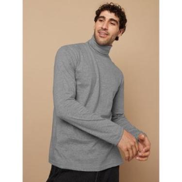 Imagem de Camiseta Gola Alta Masculina Slim Térmica Manga Longa-Masculino