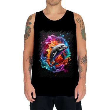 Imagem de Camiseta Regata Golfinho Inteligência Arte Pintura 3 - Kasubeck Store®