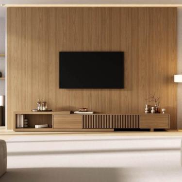 Imagem de Rack com Painel Ripado Extensível para TV até 86 Polegadas 320cmx230cm
