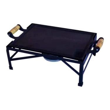 Imagem de Rechaud Bifeteira Ferro Fundido Álcool 01 Fogareiro 37x27cm - Minasca