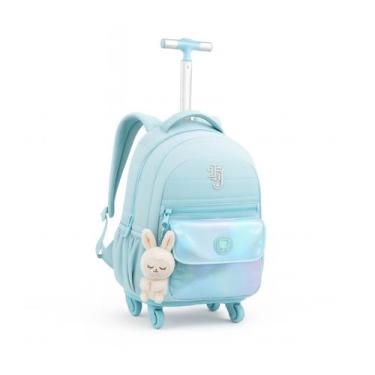 Imagem de Mochila Rodinha 360 Juvenil Escolar Meninas Infantil Espaçosa - Labubu