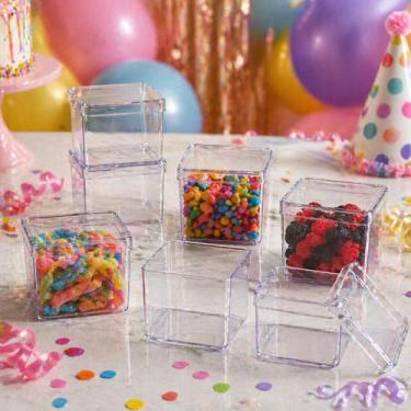 Imagem de 100 Caixinha Em Acrilico 5x5 Atacado Lembrancinha Festa e personalizaç