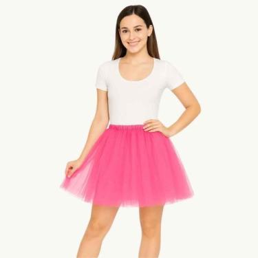Imagem de Saia de Tule Tutu Adulta - 40cm - Extra Festas, Rosa Claro, U