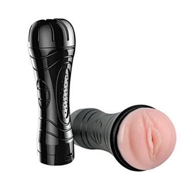 Imagem de Masturbador Masculino Torso Feminino Cyberskin Femnino Formato de Lanterna Vagina Vibratório sem as mãos