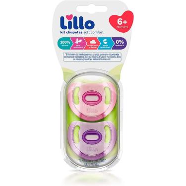 Imagem de Kit 2 Chupetas de Silicone Soft Comfort Lillo 6+ Menina  - 631131