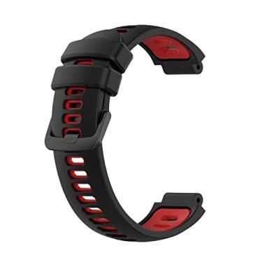 Imagem de Pulseiras NSmart compatível com Smartwatch Garmin Forerunner modelos 230 235 220 620 630 735 735XT - Nandos-Store (com chave para troca) (Preto com vermelho GT)
