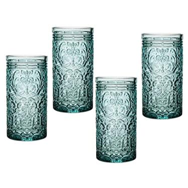 Imagem de Godinger Jax Highball Beverage Glass Cup Seafoam – Set of 4