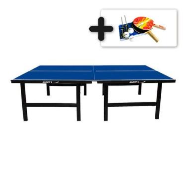 Mesa de Ping Pong MDP 18mm 1002 KLOPF + KIT TÊNIS DE MESA 5030 + Capa  Impermeável
