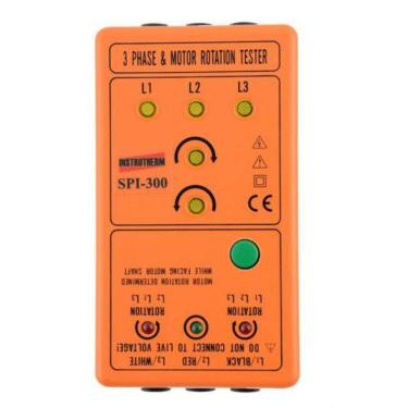 Imagem de Fasímetro Indicador Sequência Fase Escala 110 A 600 Vac Tensão Spi-300 Portátil Instrutherm
