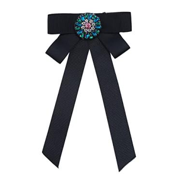 Imagem de Broche feminino cachecol fivela broche de veludo moda feminina broche de gravata borboleta, Metal, Zircônia cúbica Vidro