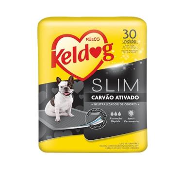 Imagem de Keldog Tapete Higiênico Slim Ultra Dry Carvão Ativado c/ 30 UN
