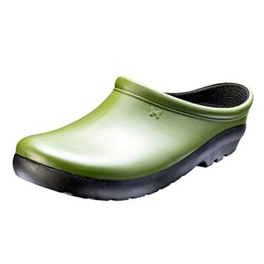 Imagem de Sloggers Tamancos de jardim à prova d'água para mulheres – tamancos de jardim tradicionais com palmilha de suporte de conforto premium (verde cacto), (tamanho 14)