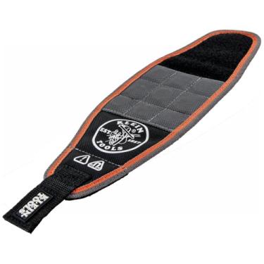 Imagem de Klein Tools Pulseira magnética 55895, pulseira Tradesman Pro Tool comporta conectores de fio, parafusos, pregos, brocas, com malha respirável