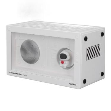 Imagem de Alto-falante Sem Fio Bluetooth, Alto-falante de Som Surround HiFi Com Luz Noturna de Decoração de Planeta, Bateria de 2000mAh, Alto-falante Portátil para Casa (WHITE)