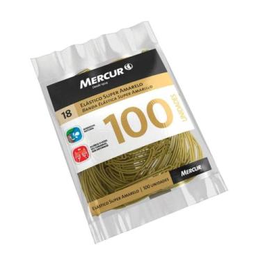 Imagem de Elástico mercur super amarelo n. 18 - c/ 100 pçs