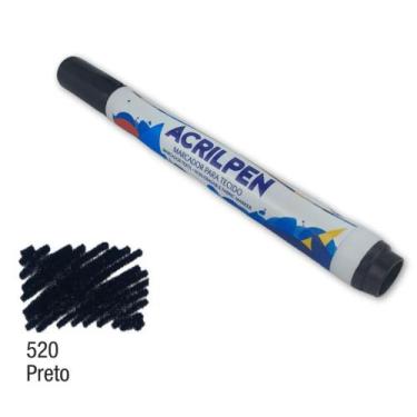 Imagem de Caneta Marcador para Tecido ACRILPEN - Acrilex, Preto