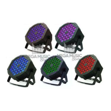 Imagem de 5 Canhão Refletor Led Par 64 Rgb Triled 36 Leds 3w Dmx Bivolt - MEGA, 