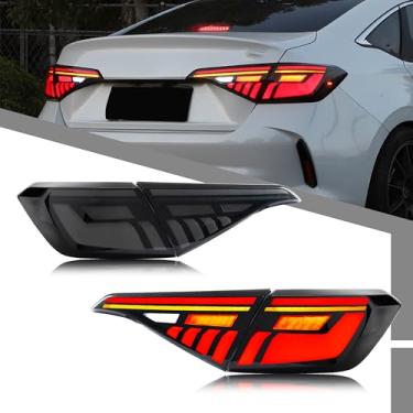 Imagem de Conjunto de luzes traseiras de LED compatível com Honda Civic 2022-2025 Sedan 11ª geração de animação dinâmica sequencial acessório de lâmpadas traseiras