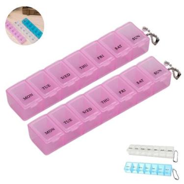 Imagem de Kit 2 Porta Medicamento Comprimido Organizador Portatil Diário - Mixme