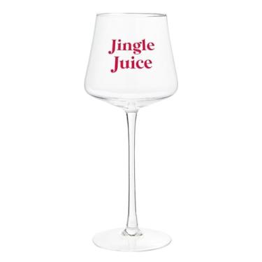 Imagem de Santa Barbara Design Studio Taças de vinho de Natal em caixa de presente com haste longa, 425 g, suco jingle