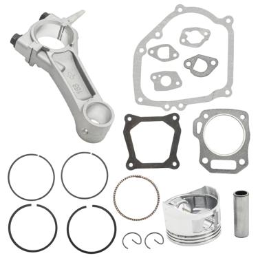 Imagem de Vkinman 13101-ZF7-010 Kit de junta do motor de anel de pistão da biela de 68 mm, substituição para bomba de água do gerador do motor Honda GX160 5.5HP, substitui 13101-ZH8-010 13200-Z0T-800