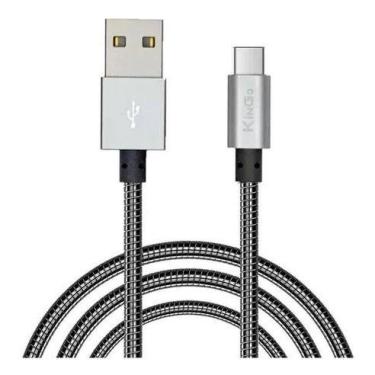 Imagem de Cabo USB Para Tipo C Metalizado 1 Metro Kingo