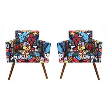 Imagem de Kit poltrona nina romero brito - MA DECOR