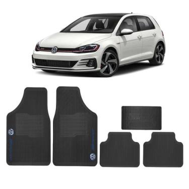 Imagem de Tapete Automotivo Carro Volkswagen Versátil Borracha 5 peças, Golf GTI