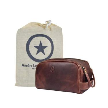 Imagem de Bolsa de Viagem para Higiene Pessoal Aaron Leather Goods - Couro Premi