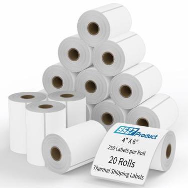 Imagem de Etiquetas de Envio 4x6cm - 5000 Etiquetas (20 Rolos)