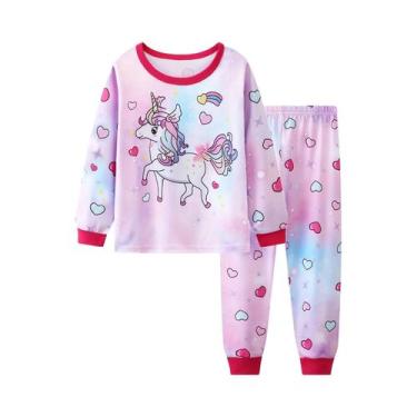Imagem de Conjunto de duas peças de pijama de manga comprida com desenho de unic