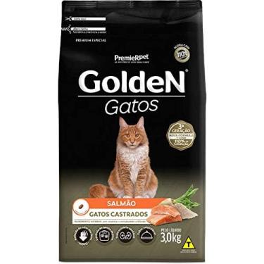 Imagem de PremieR Pet Golden Ração Seca para Gatos Castrados Sabor Salmão 3kg