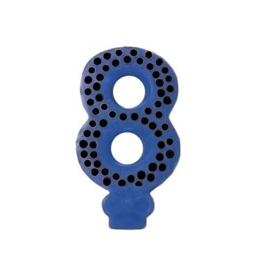 Imagem de Vela De Aniversário Poá Azul - N8