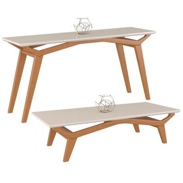 Imagem de Conjunto Aparador e Mesa de Centro Monet Off White champagne