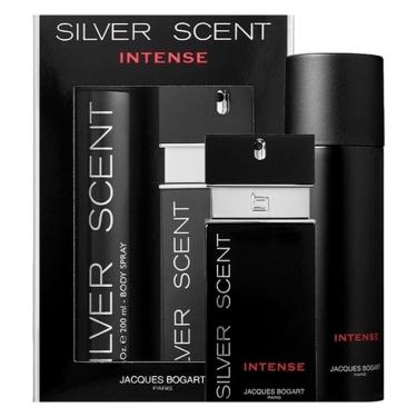 Imagem de Kit Perfume Silver Scent Intense Jaques Bogart Masculino 100ml + Body Spray 200ml