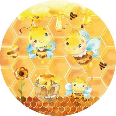 Imagem de Painel Redondo 3D Sublimado Abelhinha Frd-5132