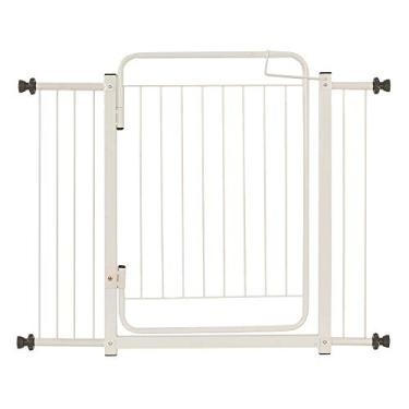 Imagem de Portão Grade de Proteção Tamanho Ajustável de 109 até 114 cm Segurança Cachorro Pets Bebe Crianças Porta Vãos - Acompanha Extensores