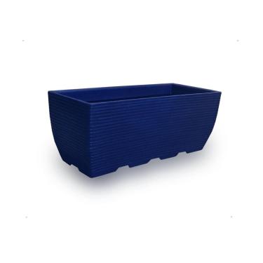 Imagem de Vaso De Planta Jardineira Decorativa Polietileno 60X25 Azul