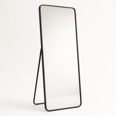 Imagem de Espelho Parede Retangular Grande Corpo Inteiro 170x70cm Com Moldura Al