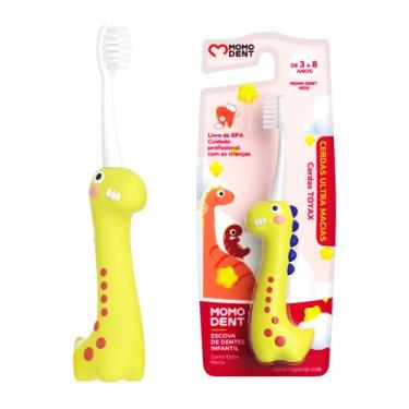 Imagem de MOMODENT Escova de Dente Infantil Dinossauro - Cerdas Super Macias, Cabo Ergonômico, Para Crianças de 3 a 8 Anos, Compacta e Portátil, 1 Unidade