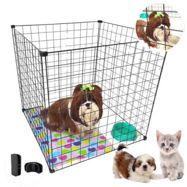 Imagem de Cercado 4 Telas Tela Aramada 60x60cm Pet Coelho Cachorro Gato Porquinh