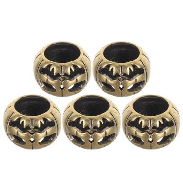 Imagem de KALLORY 5 Peças Vintage de Contas de Caveira de Abóbora de, Cordão para Chaveiro, Contas para Abóbora, Faça Você Mesmo, Acessórios para Fazer