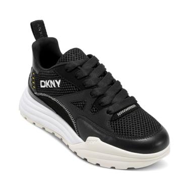 Imagem de DKNY Tênis feminino Zanira com cadarço e plataforma grossa, Preto, 37