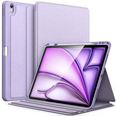 Imagem de JETech Capa para iPad Air 13 Polegadas M3/M2 (2025/2024) com Porta-Pencil, Case Protetora Slim Folio para Tablet, Visualização em Vários Ângulos, Ativação/Repouso Automático (Roxo)