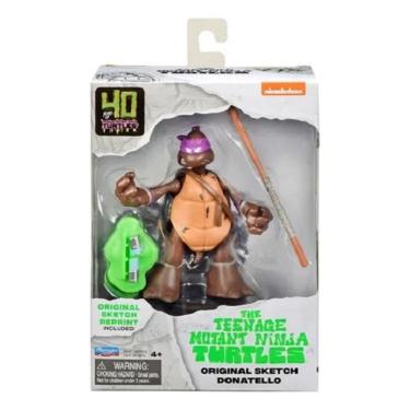 Imagem de Tartarugas Ninja Sketch 40 Anos 11 Cm C/ Acessorios – Donatello - Sunny