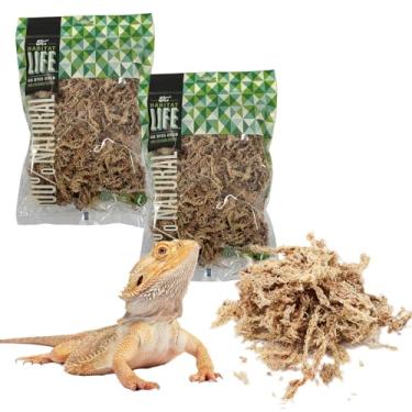 Imagem de Quality Growers - The Habitat Life - Musgo esfagno natural - para terrários de répteis, anfíbios e invertebrados - controle de umidade - ideal para escavação e aninhamento - sem corantes e seguro